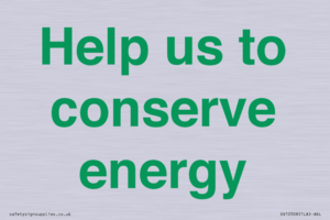 Help us to conserve energy 